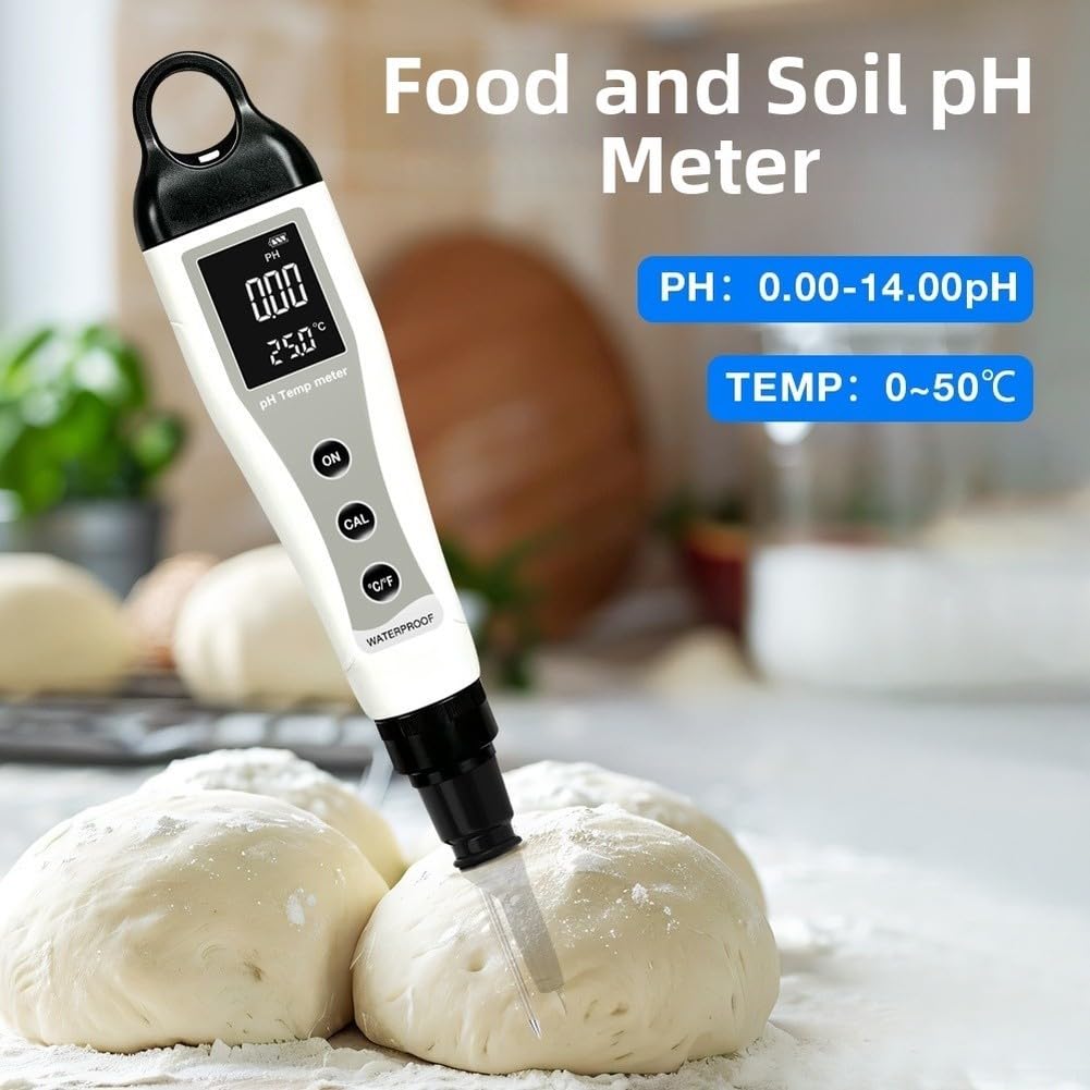 Medidor de pH Digital Portátil con Temperatura para Suelo