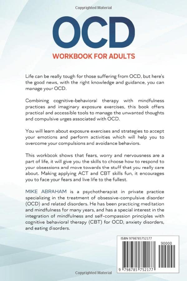 Miniatura 2 de OCD WORKBOOK FOR ADULTS WORKBOOK FOR MANAGING OCD USING COGNITIVE BEHAVIORAL THERAPY, EXPOSURE THERAPY, MINDFULNESS AND ACT
