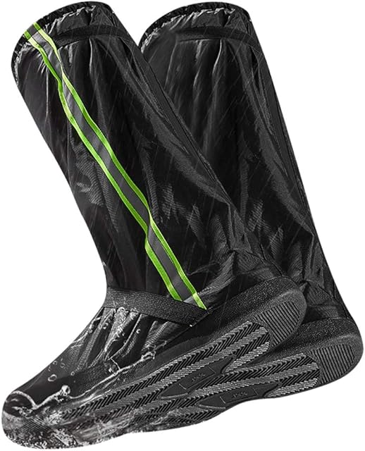 LAMA Shoe Covers, Overshoes Waterproof Rain Boots Cover Bike Shoes Cover Feet Gaiters with Non-slip Sole and Reflective Straps for Mud Rain Snow