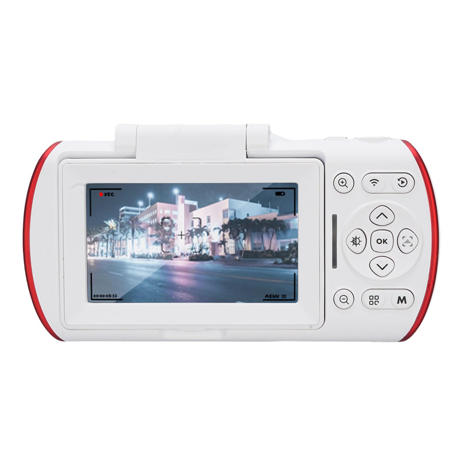Annadue 64MP 4K Aparat Cyfrowy do Fotografii, Kamera Vlogowania z Wi -Fi, 3 -calowy Ekran Klapki, 18x Cyfrowy Zoom, Autofocus, Anty Shake, Kamera Wideo do Podróży (WHITE)