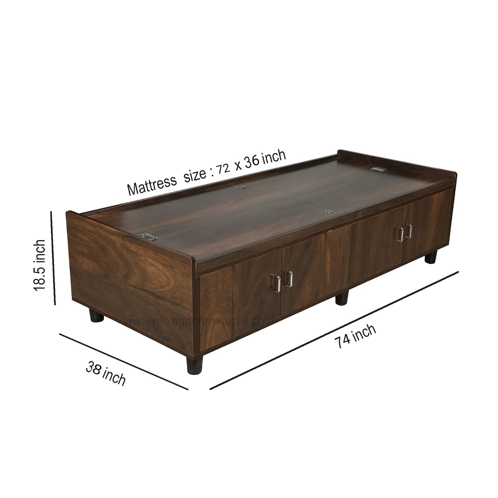 ILLFORDD Furniture Single Storage Bed 2