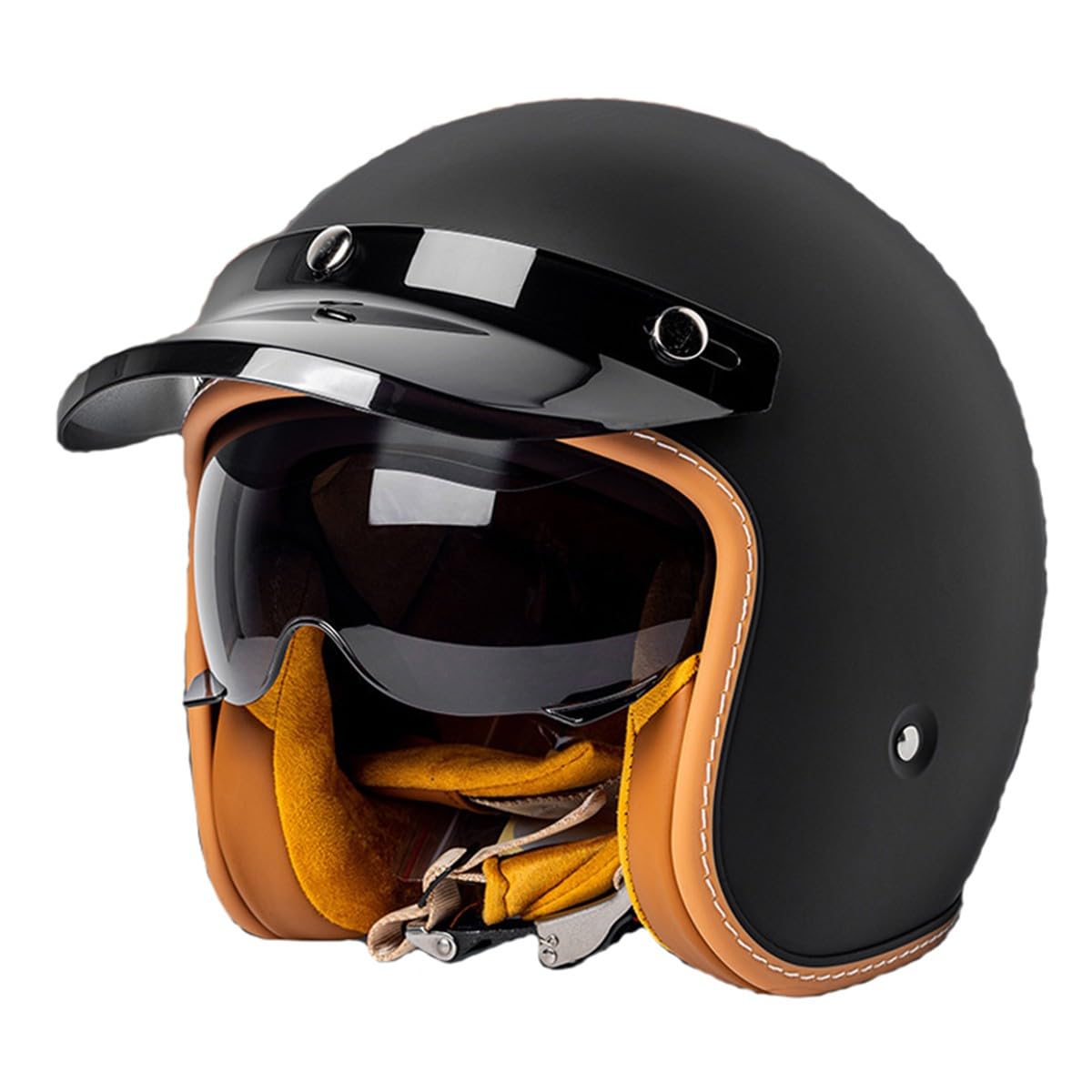 Casco Moto Jet para Hombres Y Mujeres ECEDOT Homologado Media Casco De Protección Motocicleta con Visera Cascos Half-Helmet Custom Scoote Cascos Abiertos De Moto