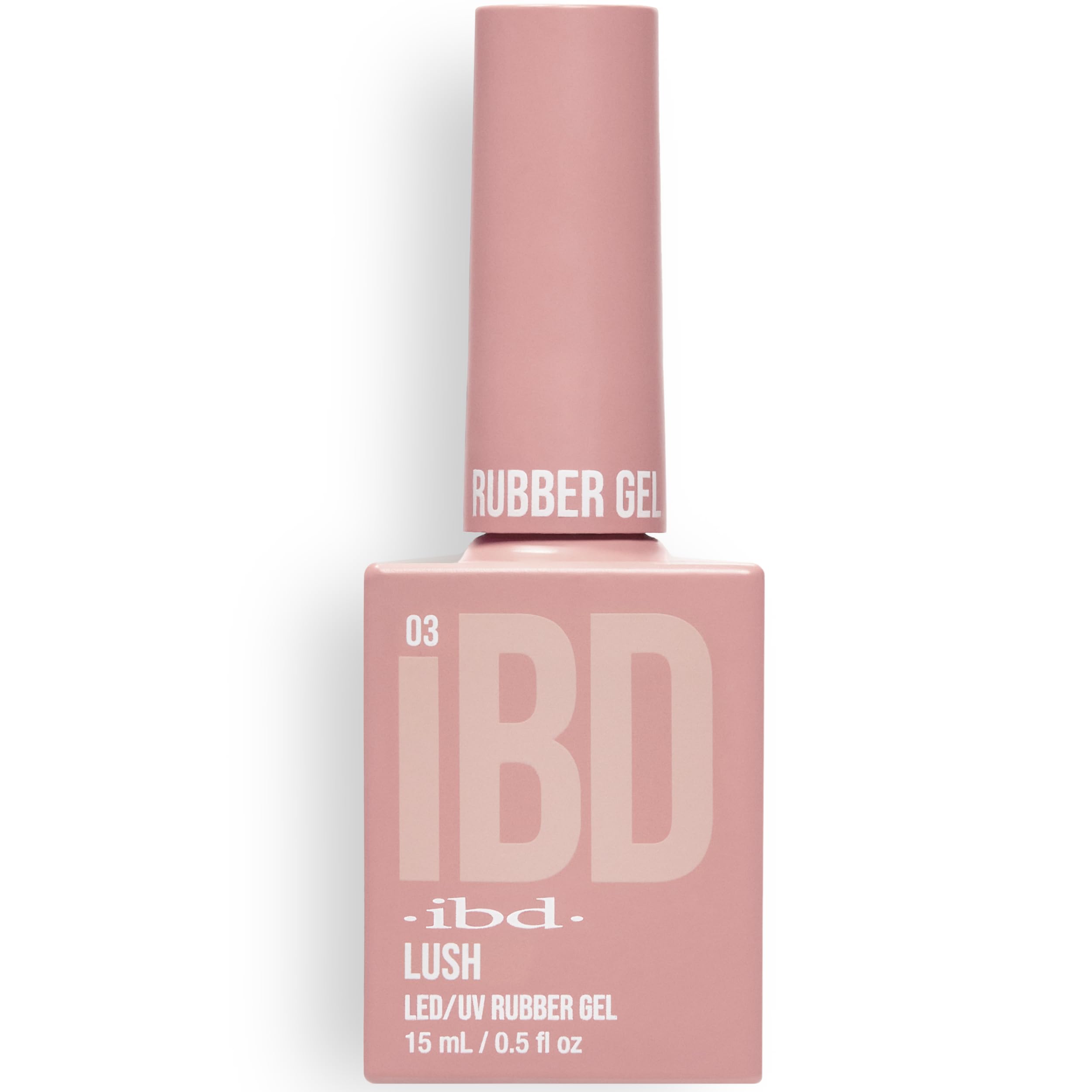 IBD Rubber Gel Polish - Lush, LED/UV Soak Off Builder Gel for Nails, Strengthening Base Coat for Nail Polish & Extensions, 0.5 fl oz