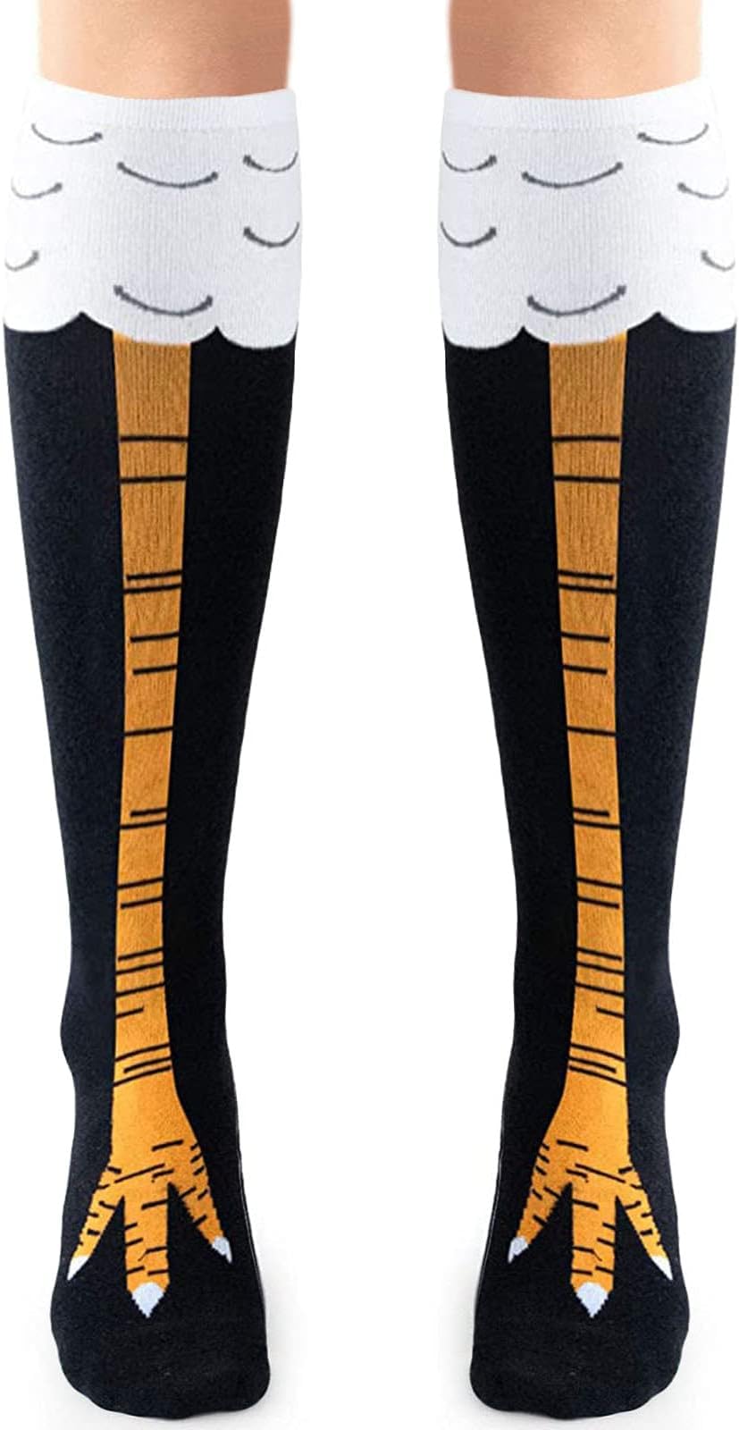 Novelty Funny Crazy Chicken Leg Socks Knee-High Turkey Socks Funny Gifts