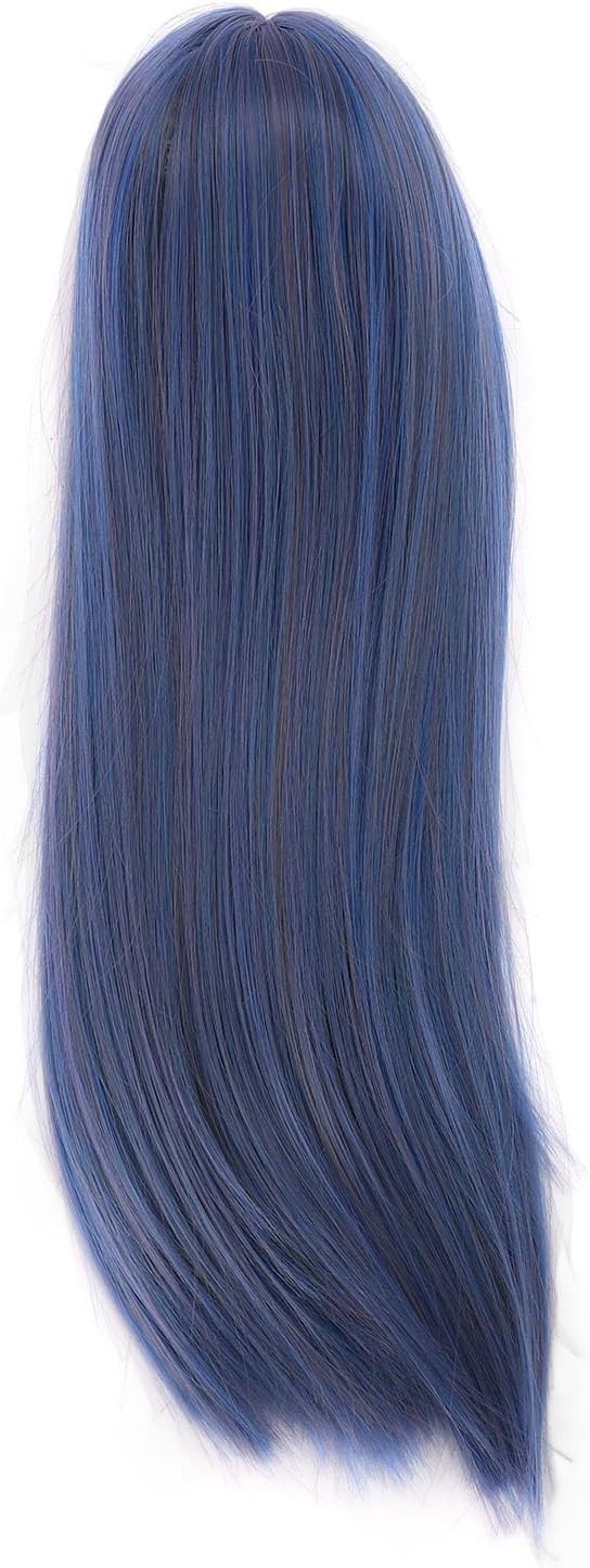 Soft High Temperature Silk Doll Wig for 7 to 8in Doll Styling Ball Jointed Doll Wig for Doll Collection (Blue)