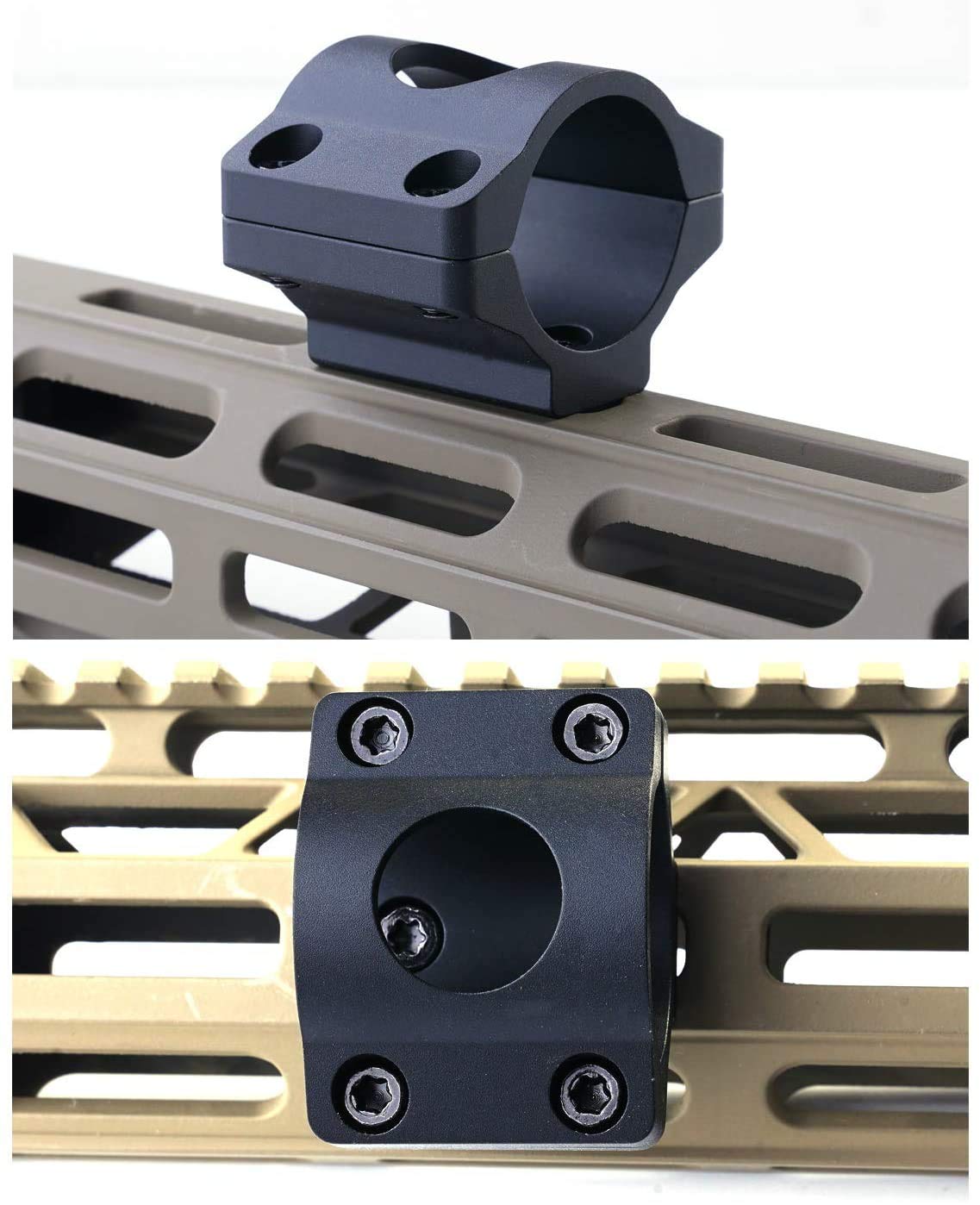Soporte De Linterna Offset Para Riel MLOK - Diámetro 25.4mm, Aleación De Aluminio | Para Caza Y Tiro
