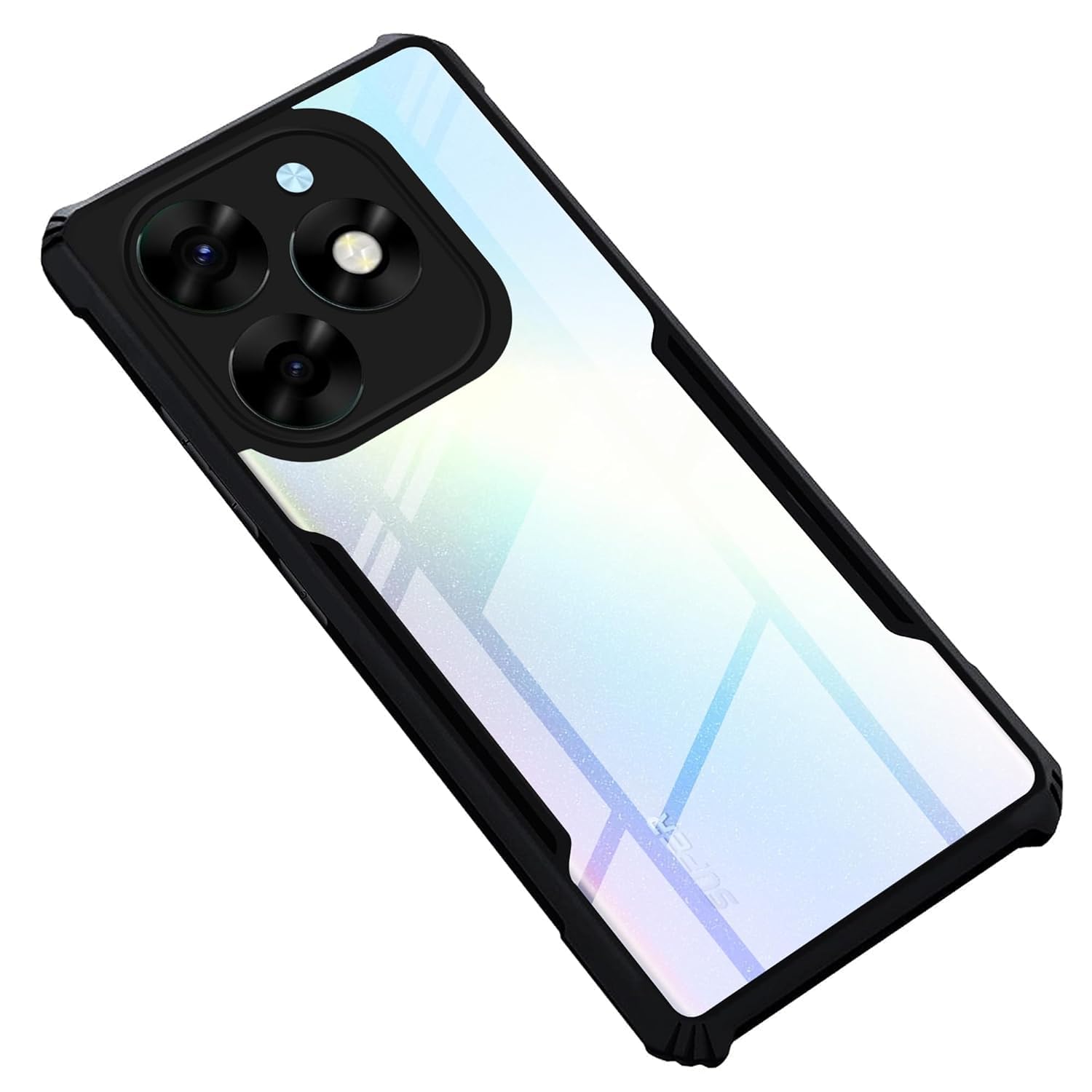 SHINESTAR Itel S23 Plus Back Cover Case | Ultra Thin 360 Degree Protection Crystal Clear Tranparent Bumper Back Cover Case for Itel S23 Plus - Black (B0CWS5MBMT) Amazon Price History, Amazon Price Tracker