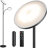 Vista 1 de SUNMORY Lámparas de pie para sala de estar, 48 W/4200 lm, lámpara de pie LED súper brillante con control remoto, lámpara de pie de 69 pulgadas