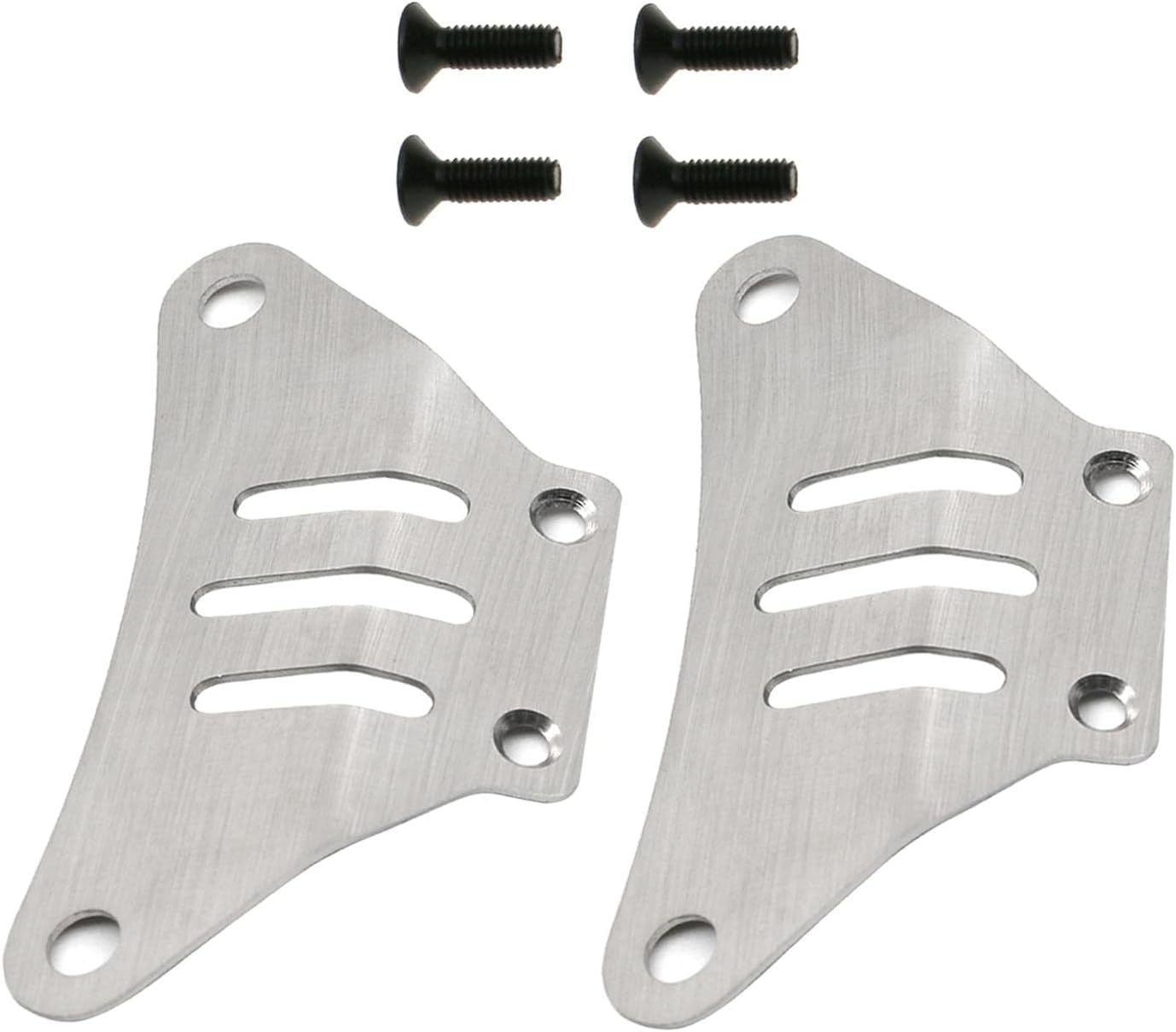 Front and Rear Guard Boards Accessory Stainless Axle Protector Upgrade Armor for 1/10 TT02 1/10 Climbing Vehicle DIY Replace