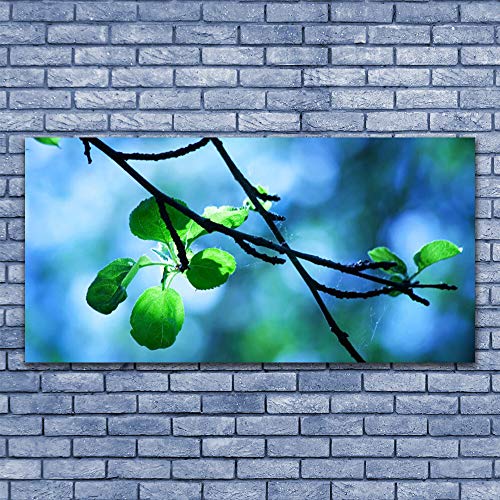 Impression sur toile 140x70cm Tulup tableau déco mural feuilles - 3