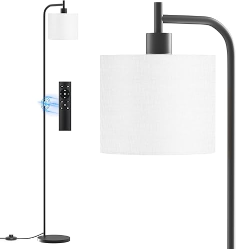 Miniatura 13 de Lámpara de pie con pantalla de lino, lámpara de pie alta regulable con control remoto y 3 temperaturas de color, modernas lámparas de pie de esquina