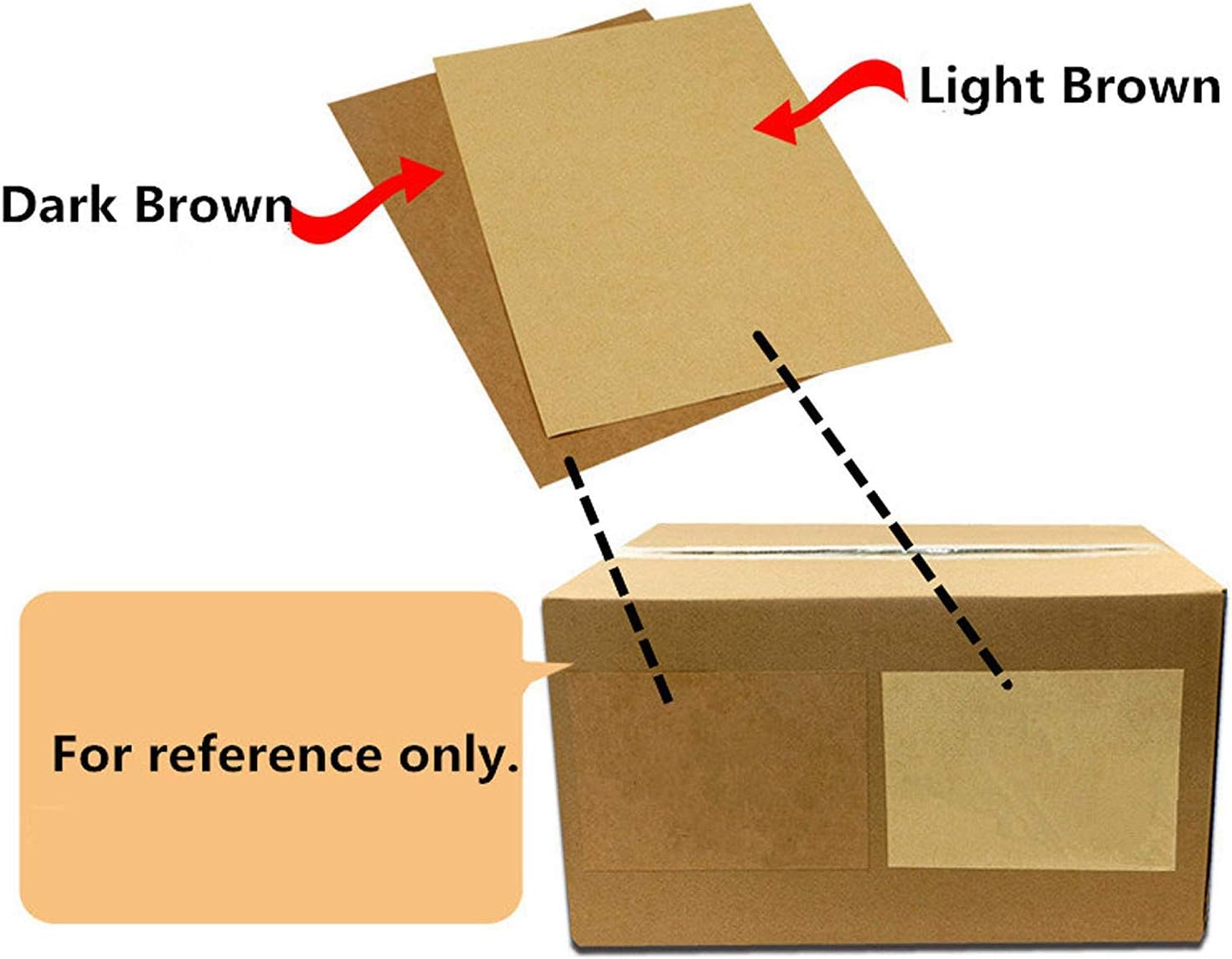 Brown Kraft Sticker Paper Full Sheet, Self Adhesive DIY/Address Writable and Printable Label Paper for Inkjet/Laser/Dot Matrix Printer, A4-50 Sheets (Light Brown)