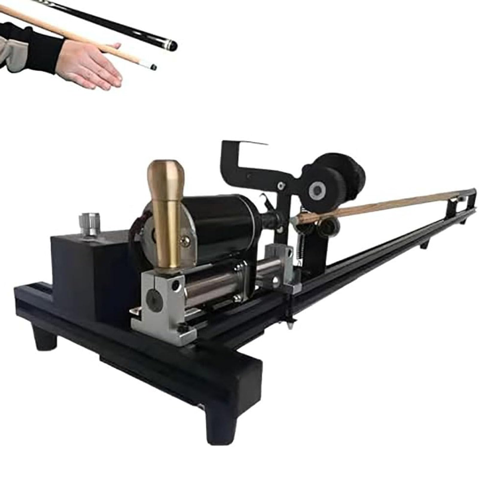 JXYQ Billiard Cue Repair Machine, Tip Clamp and Lathe for Easy Tip Maintenance and Multifunctional Cue Repairs