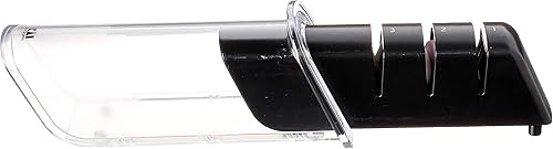 Miniatura 2 de Kai PRO - Sistema de afilado de diamante de cerámica, afilador retráctil de 3 pasos para cuchillas rectas de doble bisel, afilador de cuchillos para
