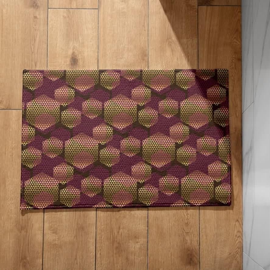 Felpudo entrada casa texturizado de diseño geométrico elegante alfombra interior 50x80cm
