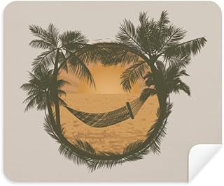 Coconut Tree Cloud Hammock Beach Cleaning Cloth Screen Cleaner 2pcs Suede Fabric