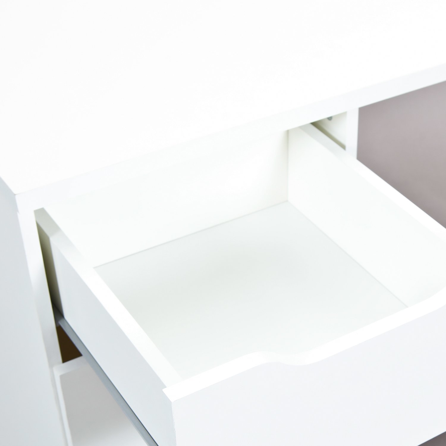 Inter Link - Scrivania con cassetto e anta laterale - bianco - 115 x 76 x 55 cm - Westphalen 1T1S