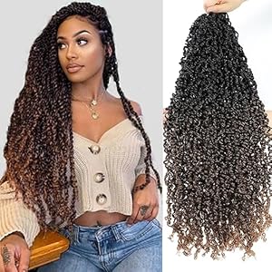 SOKU Mini Passion Twist Crochet Hair 20″ – 5 Packs Pre Twisted Senegalese Twist Crochet Hair Bey-Blonde Majesty Twist Crochet Hair Pre-looped Synthetic Dreadlocks Bohemian Locs for Black Women