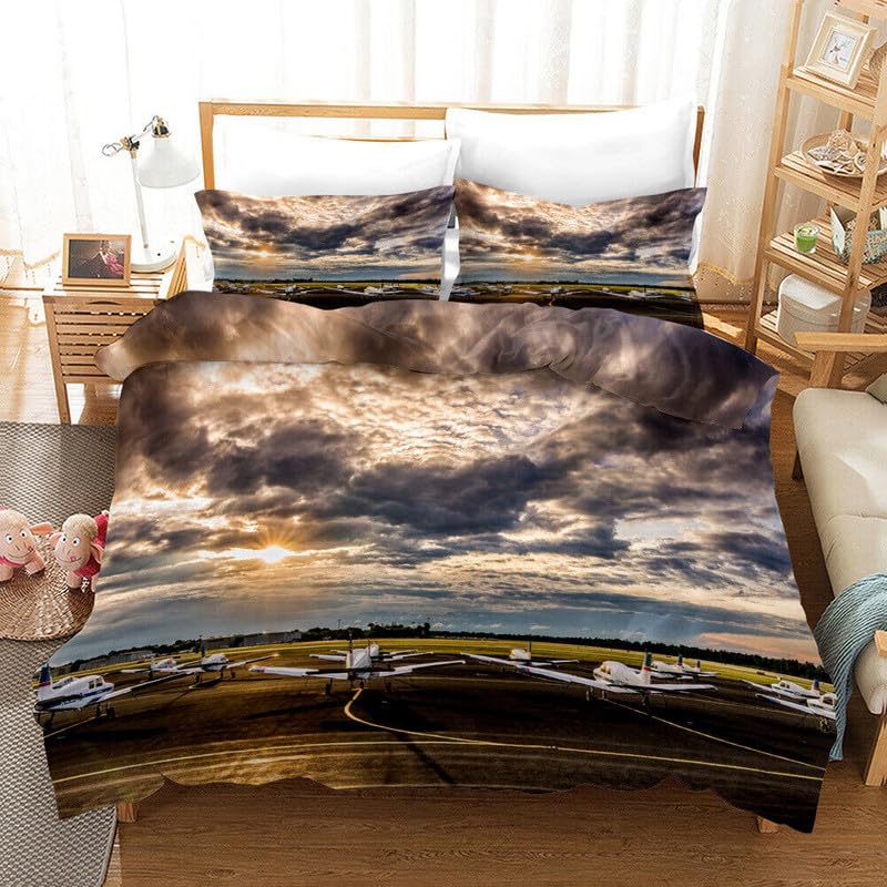 Housse de couette 90x190 avion gris le cadeau personnalisé idéal pour garçons et filles