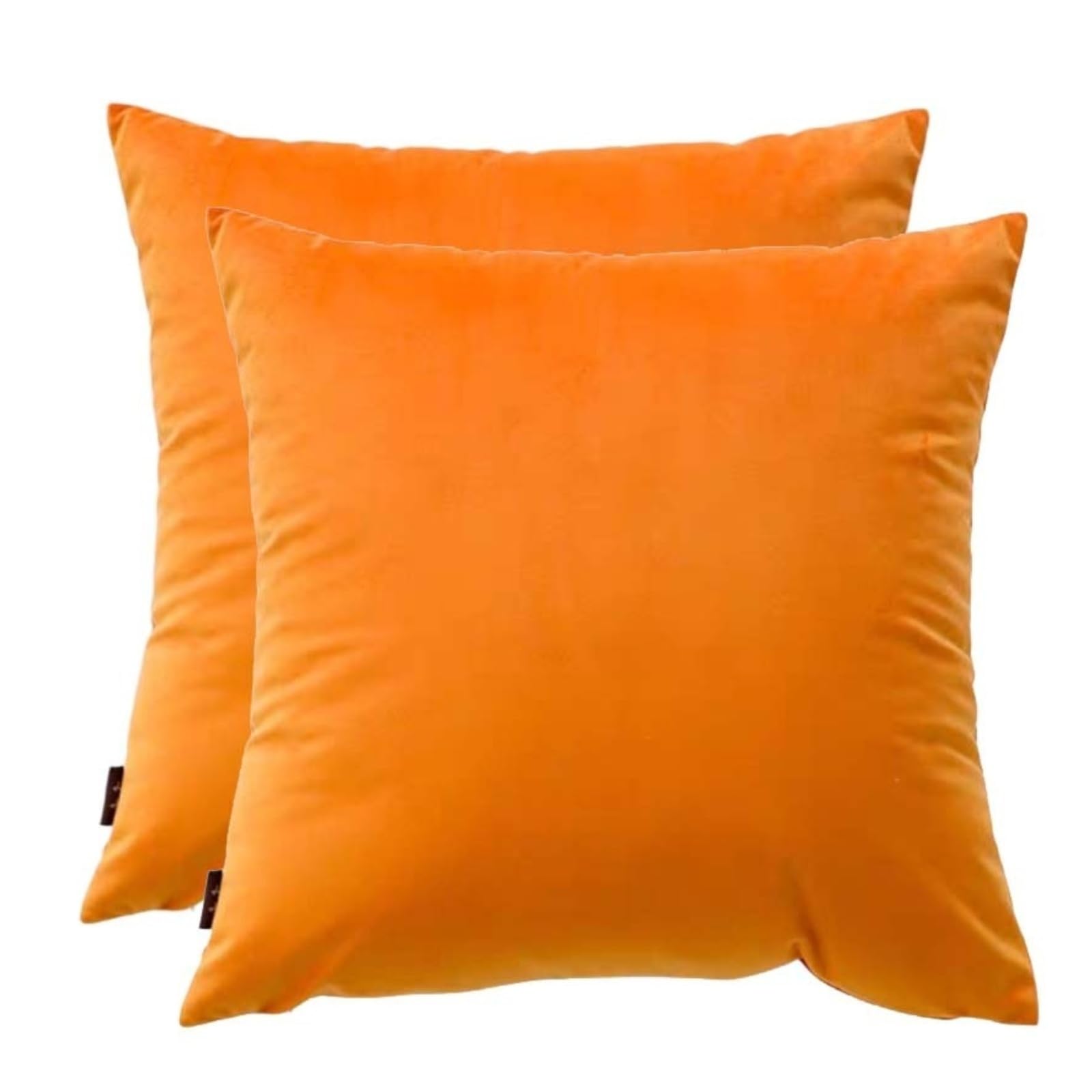 Throw Pillow Cases Set Of 2 Velvet Decorative Cushion Covers With Zipper｜Sofa Pillow Cases 12x20 18x18 20x20 24x24 Inch Couch Living Room Cushion Protector Cover