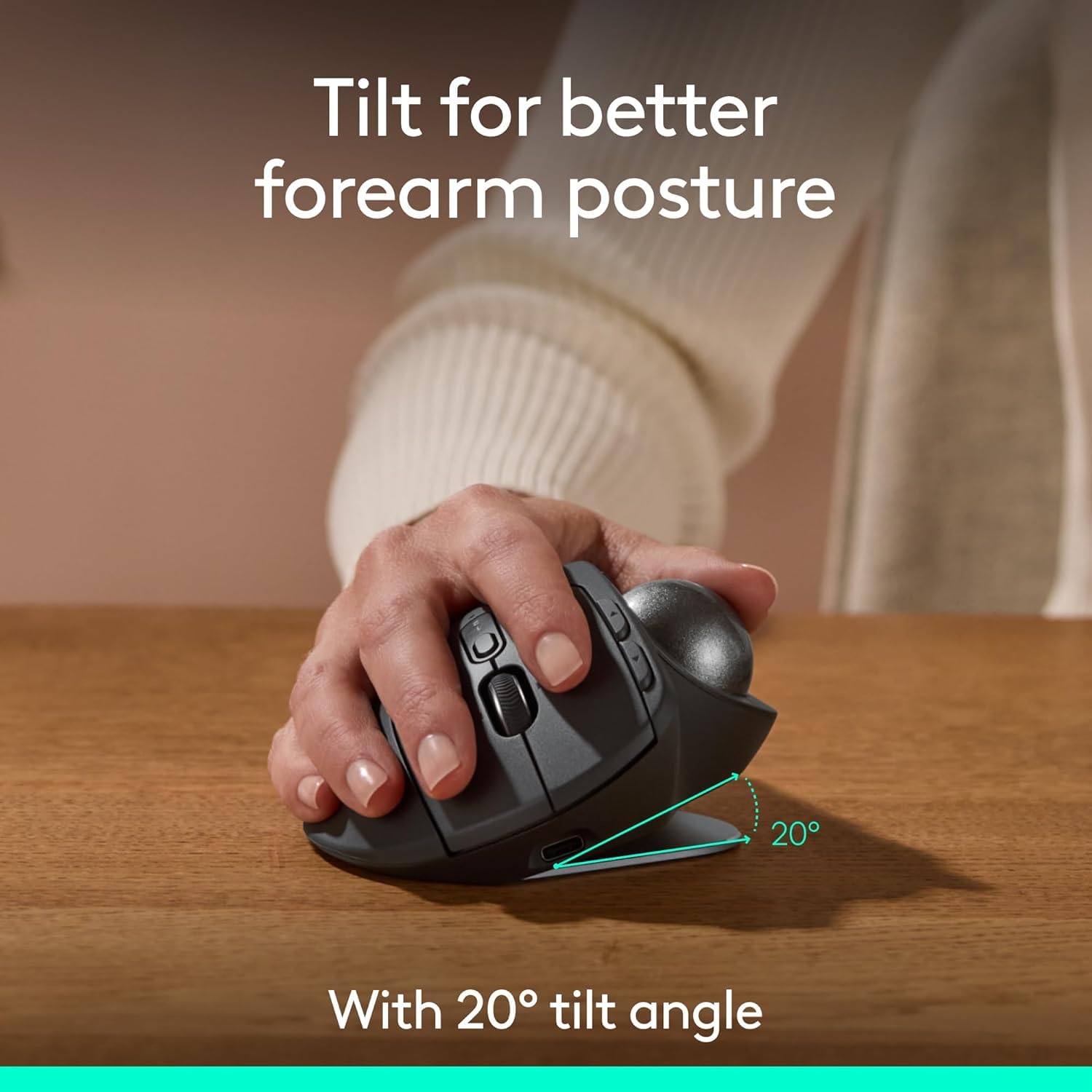 Amazon | Logitech MX Ergo S ワイヤレストラックボールマウス 2.4dpi
