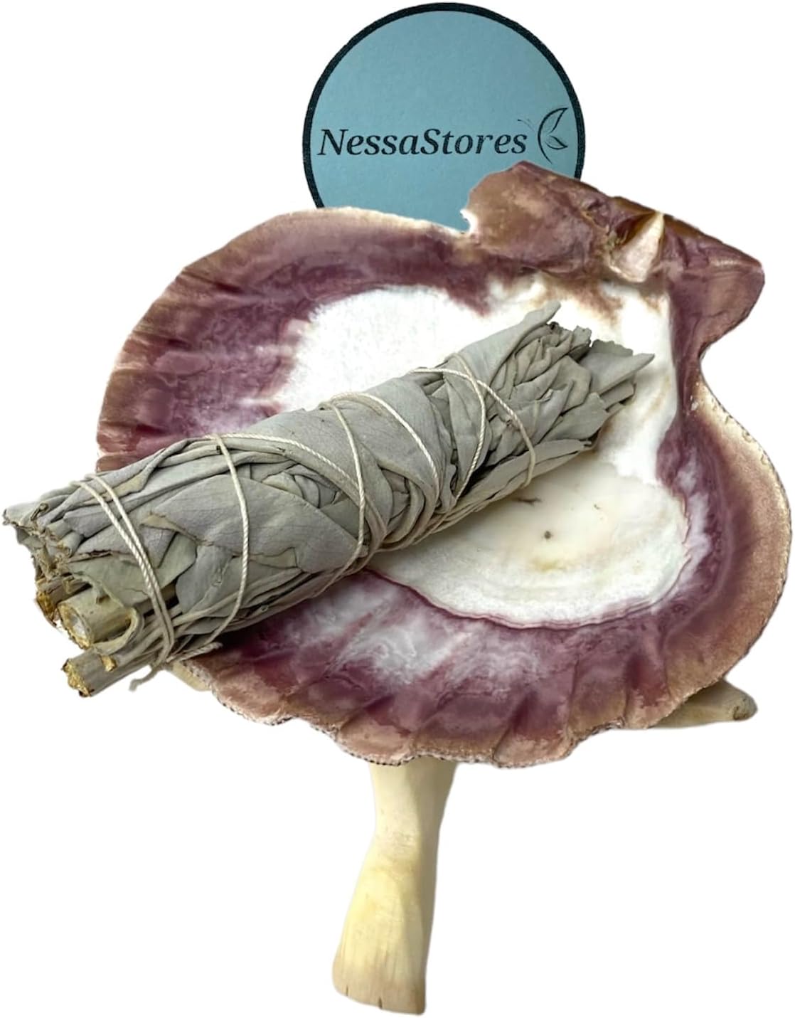 12 pc Sage Smudge Kit with Palo Santo Sticks, 4"-5" White Sage Smudge Sticks, 1 oz. White Sage Loose, 5"-6" Lion's Paw Shell, 6" Tripod Stand, & Feather | All Natural for Home Cleansing JC-229