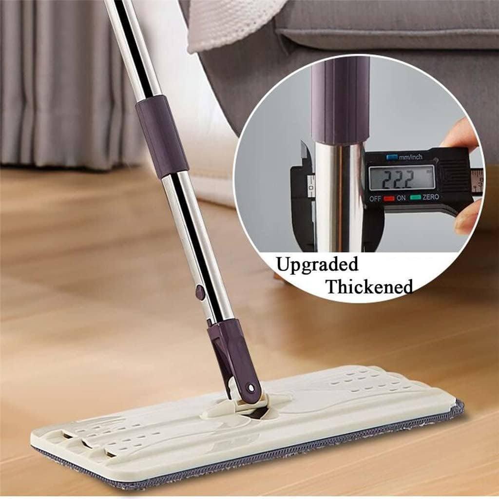 Flat Squeeze Mop and Bucket Hand-Free Wringing Floor Cleaning Wet Or Dry Usage Automatic Spin Self Lazy
