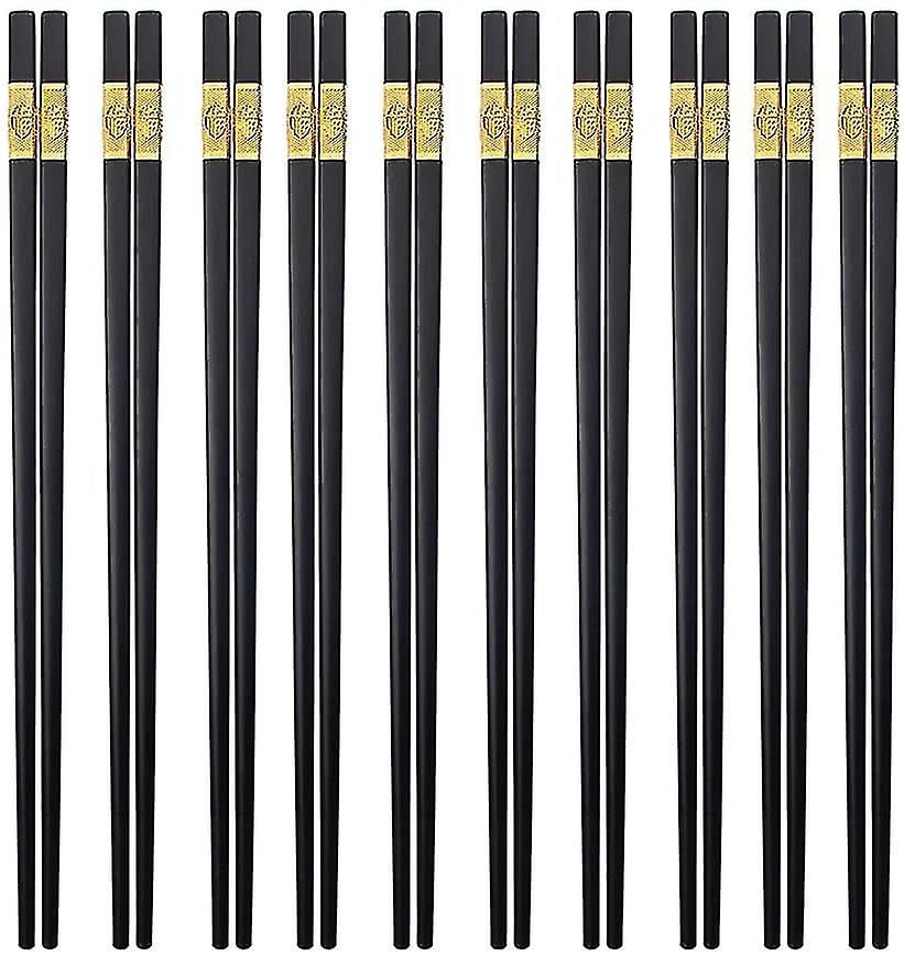 Rabbonix 10 Pair Fiber Glass Chopsticks Dishwasher Safe Lightweight Easy to Use | Black (B0CJVKFCDB) Amazon Price History, Amazon Price Tracker