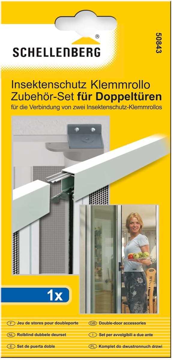 Schellenberg 50843 Insect Protection Clamping Roller Shutter Accessory kit for Double Doors