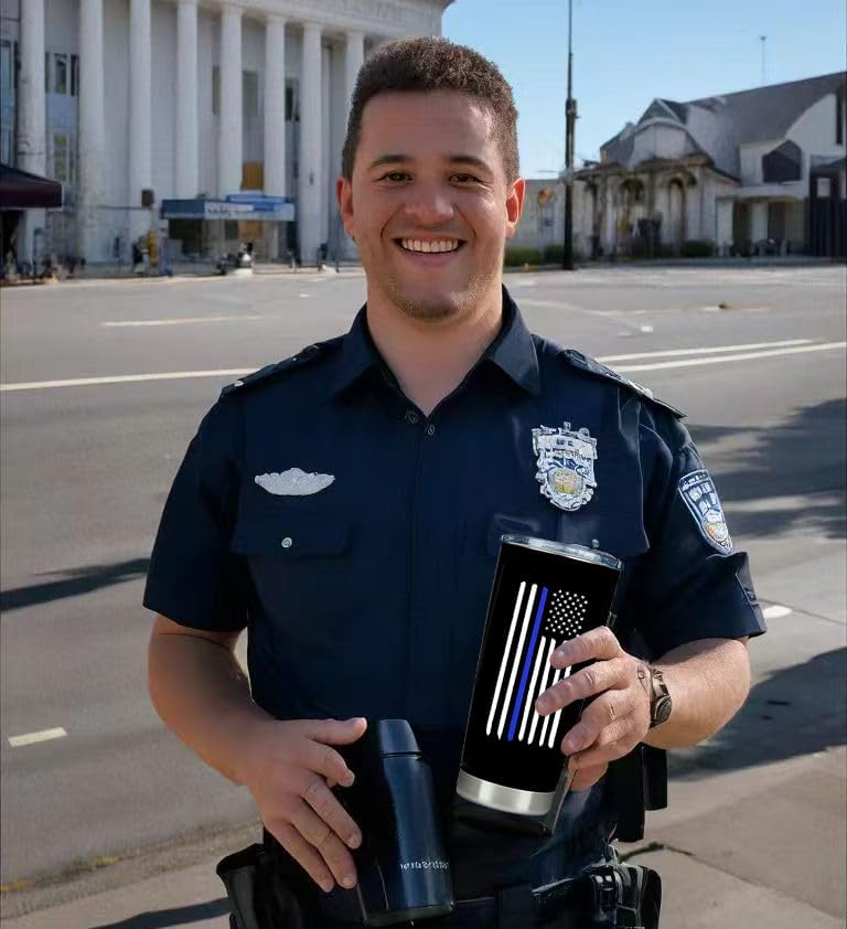 Police Insulated Tumbler - Great Engraved Gifts for Thin Blue Line Heroes! - Image 6