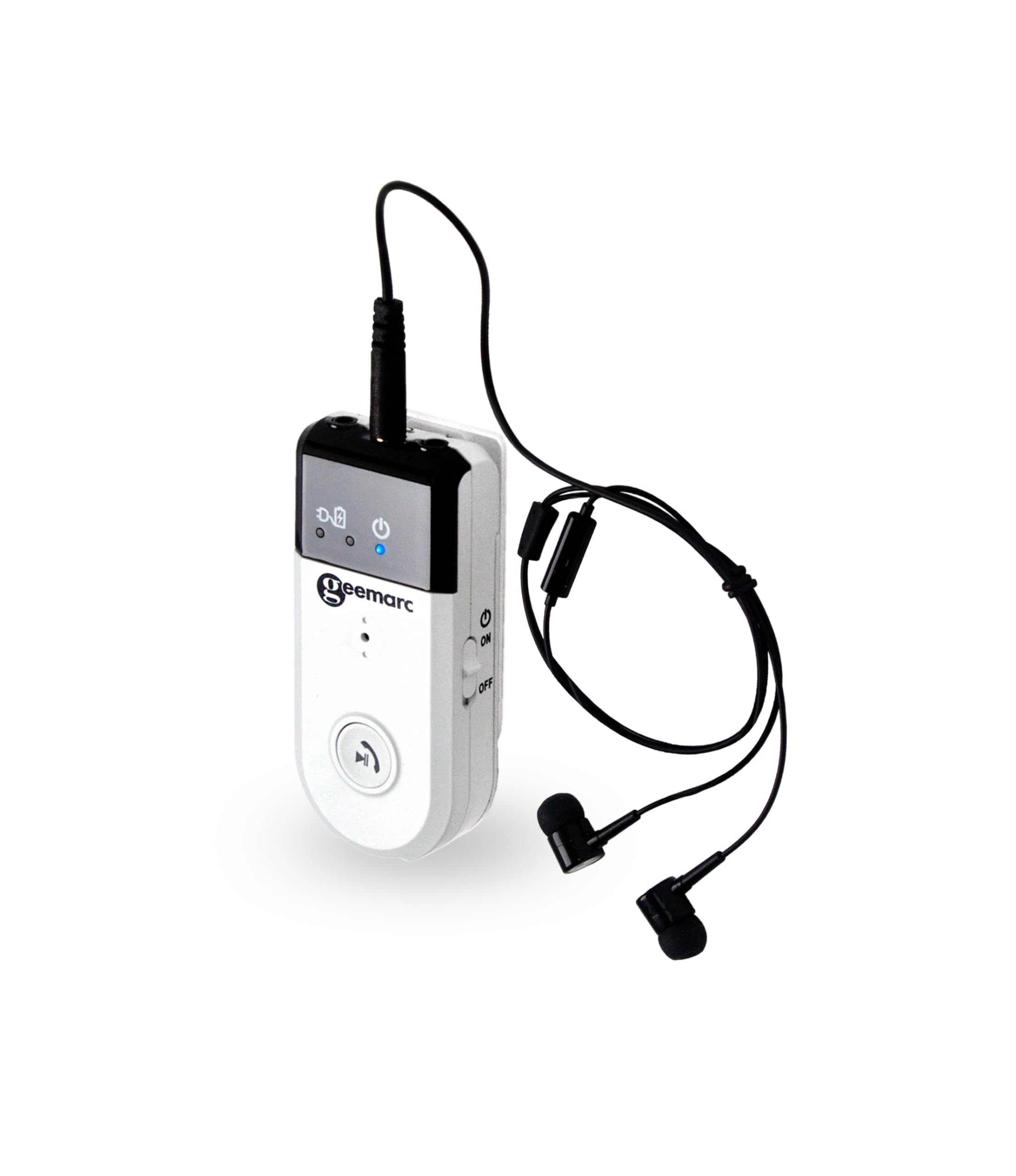 Geemarc IBT10 Loop - Amplificador de Audio Bluetooth para TV, Ordenador y móvil, función de Mano Libre, Ideal para Personas con discapacidad auditiva, Compatible con audífonos