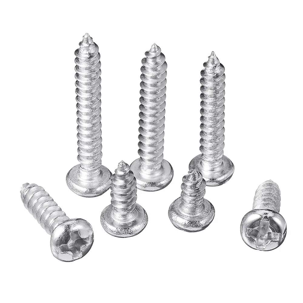 Vis autotaraudeuse M3 en acier au carbone avec tête cylindrique cruciforme pour bois 500pcs
