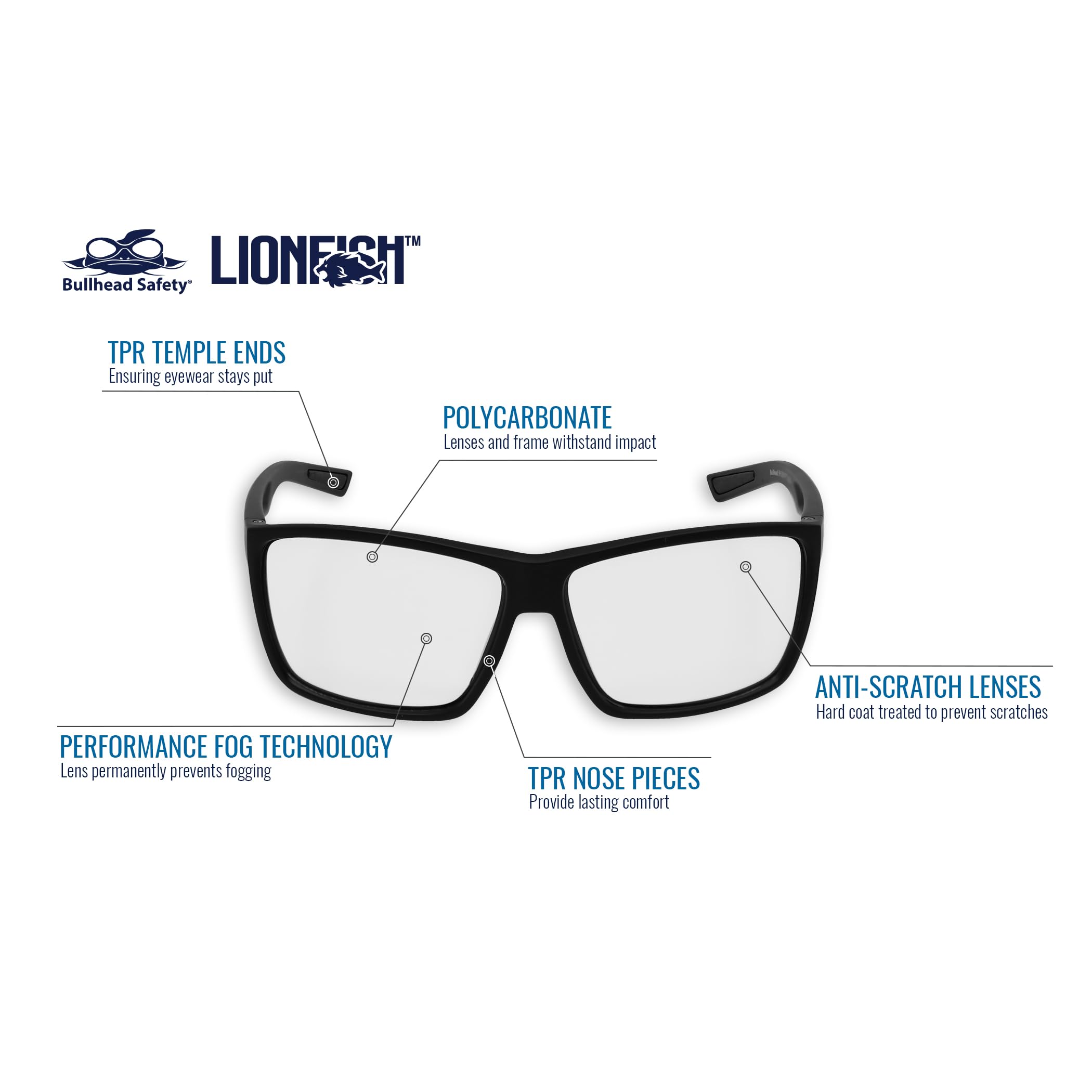 Schutzbrille im Löwenfisch-Design, beschlagfrei, kratzfest