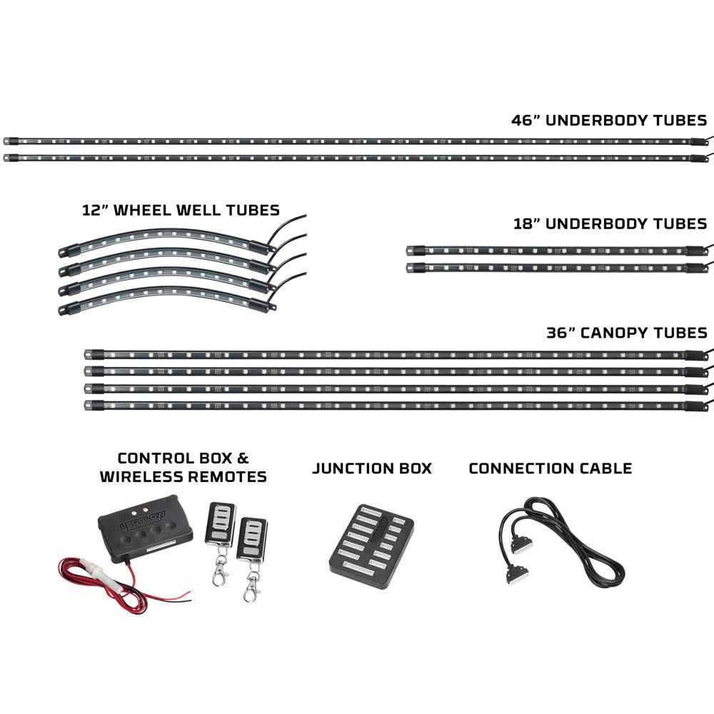 LEDGlow 12pc Million Color LED 6 Seater Limo Golf Cart Underglow Accent