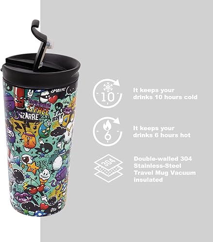 Miniatura 5 de IDRINK - Taza de viaje aislada de acero inoxidable  Termo 11.8fl oz UNICORN