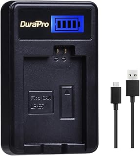 DuraPro Rapid LP-E5 LCD USB Battery Charger for Canon EOS Rebel XS, Rebel T1i, Rebel XSi, 1000D, 500D, 450D, Kiss X3, Kiss X2, Kiss F, LC-E5, CBC-E5