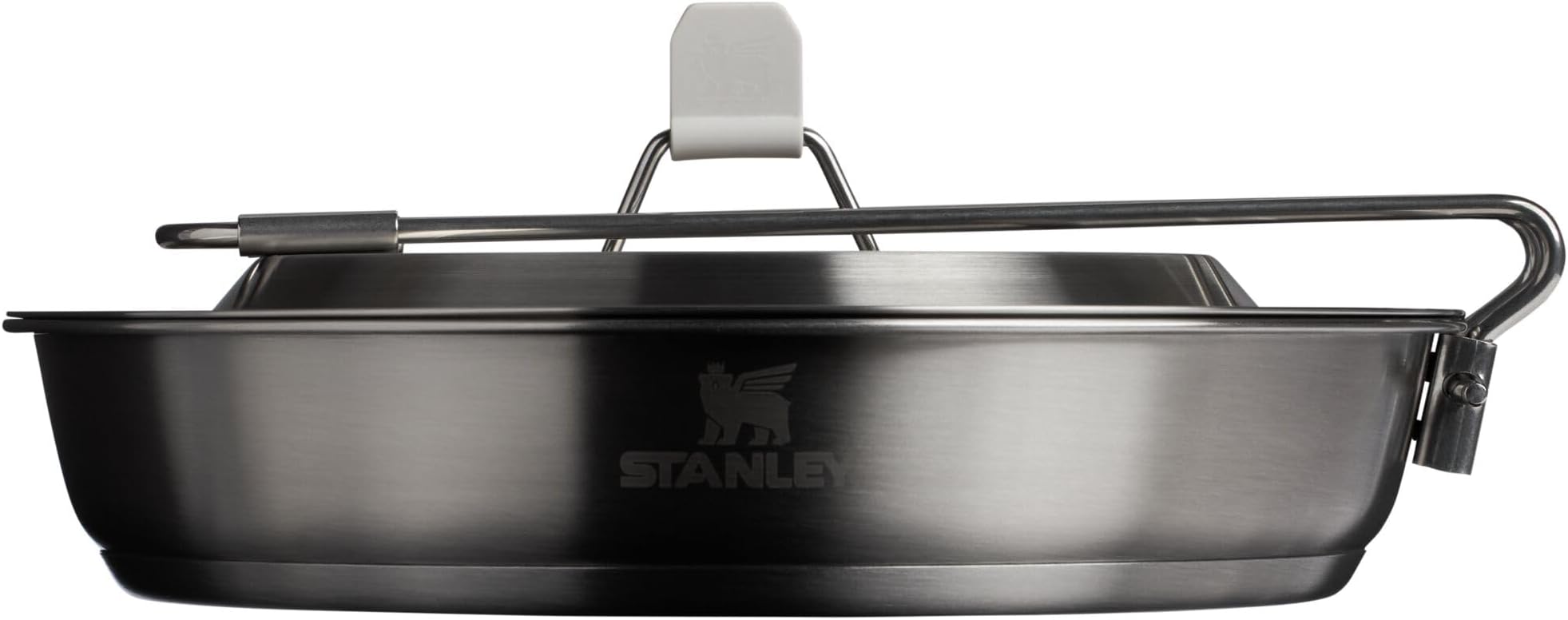 Wildfare Pro 15-Piece Stainless Steel Fry Pan Cook Set | 8.75 in Fry Pan with Fold & Lock Handle | Plates and Utensils | Camping Essentials for Your Camp Kitchen | BPA-Free