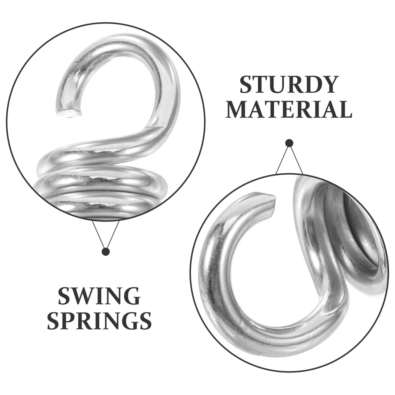 BESPORTBLE Hammock Chair Spring: 2pcs Swing Hooks Heavy Duty, Metal Hammock Spring, Replacement Swing Hook 6.5x34x95mm - Image 4