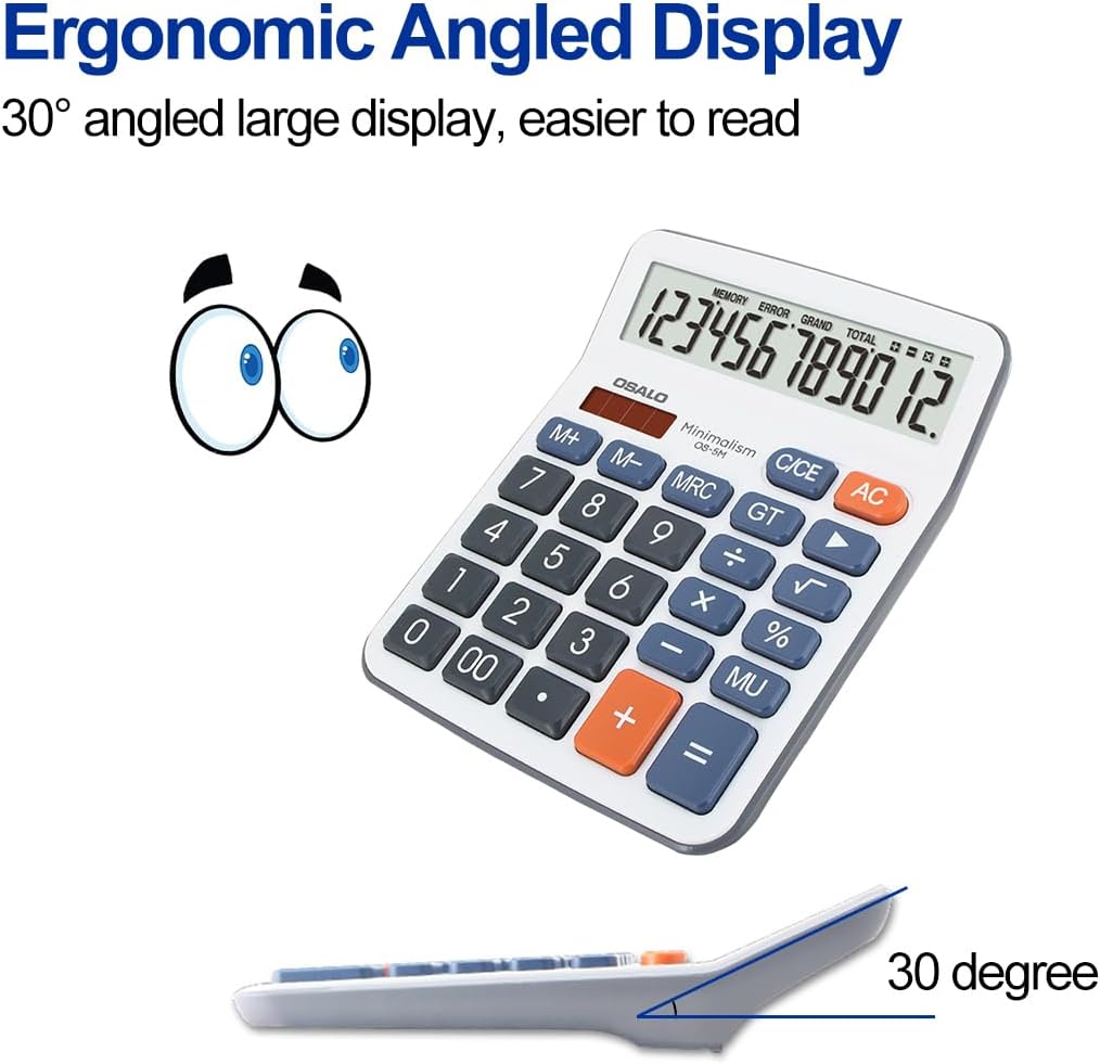OSALO OS-5M Calculator with 30-degree angled display