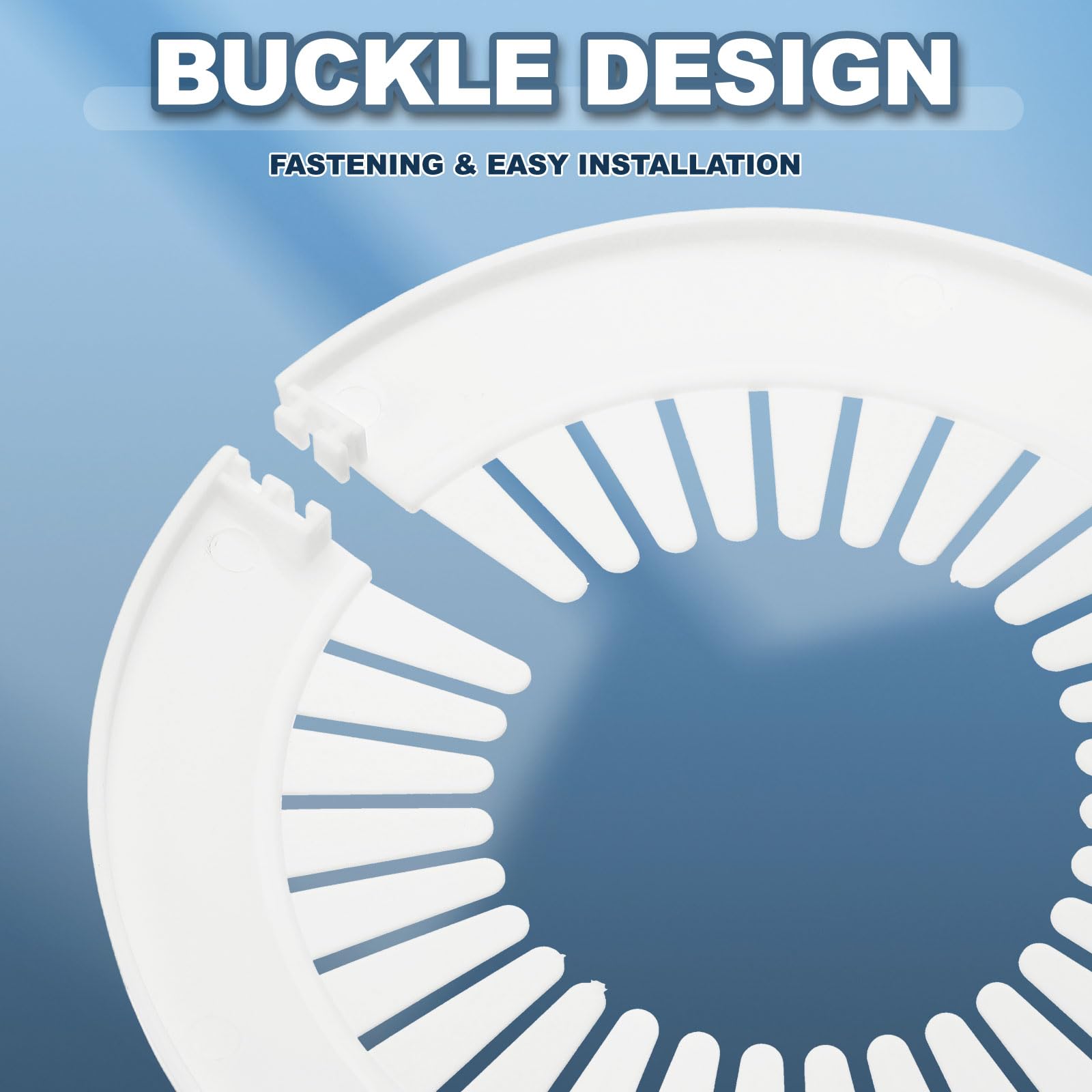 PATIKIL 115mm Plumbing Cover Plates,9PCS Wall Split Flange Pipe Cover Decoration Escutcheon Plate Collar Flange Water Pipe Decoration PP Plastic for Wall Pipe Tube Hole White - Image 3