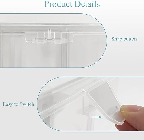 Miniatura 3 de ZUFECY Caja de aparejos de pesca, organizador transparente con 15 divisores ajustables, caja de almacenamiento para dispositivos, joyas, cebos de