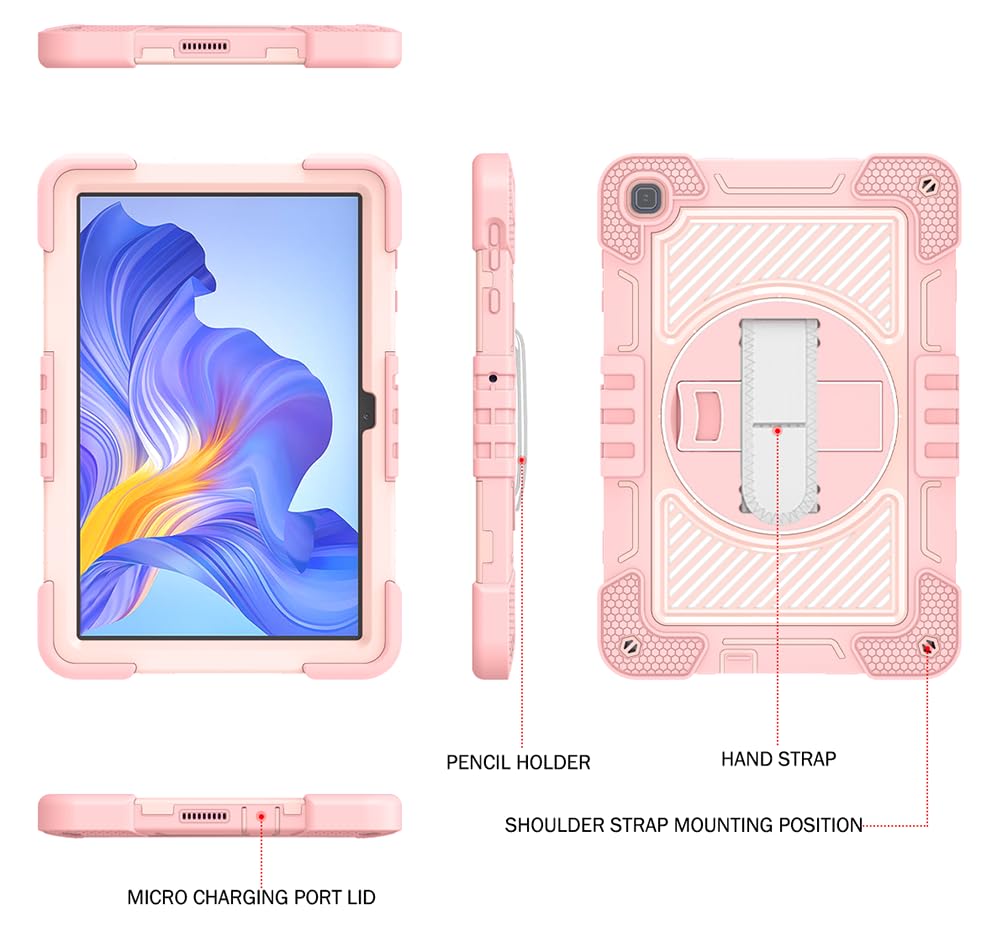 Étui robuste Honor Pad X8 10.1 pouces antichoc or rose