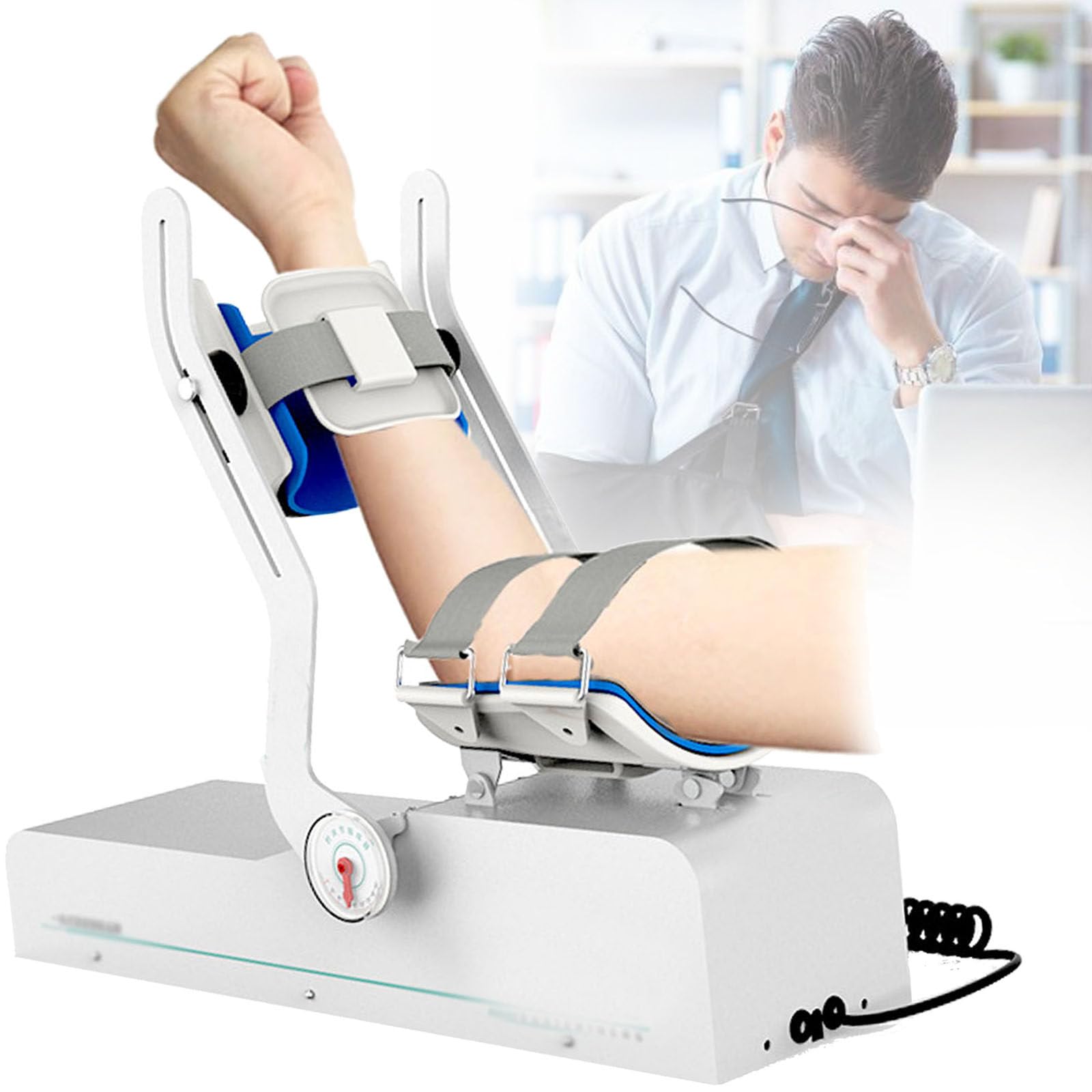 Dispositivo Elettrico per la Riabilitazione dell'articolazione del Gomito,Stecca stabilizzatrice per Gomito Post-operatoria Regolabile,Dispositivo di Allenamento