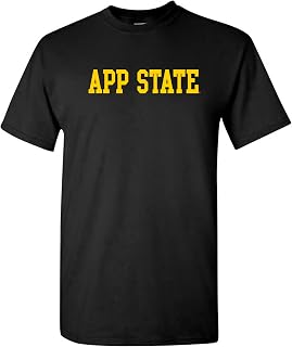 Appalachian State Mountaineers Basic Block, Team Color T Shirt, College, University