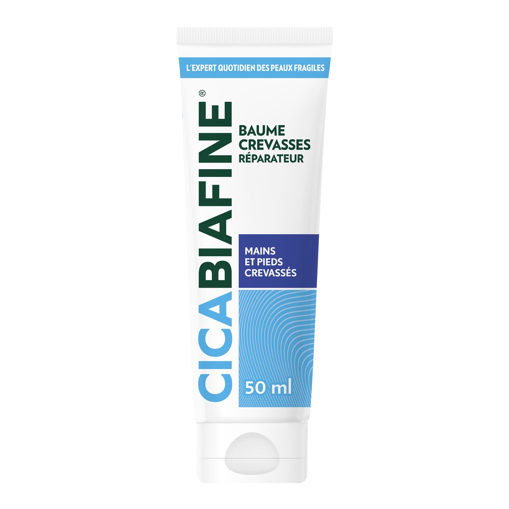Cicabiafine – Baume Crevasses Réparateur (tube de 50 ml) – Baume hydratant pour mains et pieds crevassés – Répare en 7 jours et prévient la réapparition des crevasses