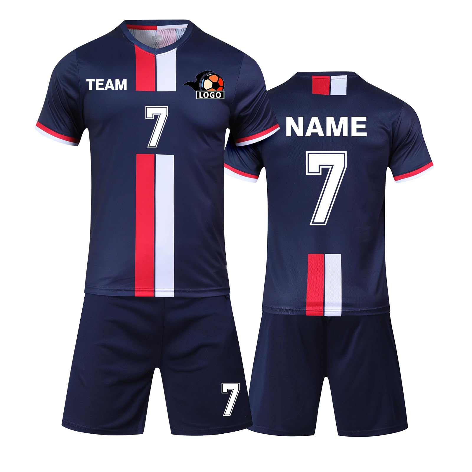 Custom Kids Soccer Jerseys Personalized Youth Short Set Boy Girl Training Uniform with Name Number
