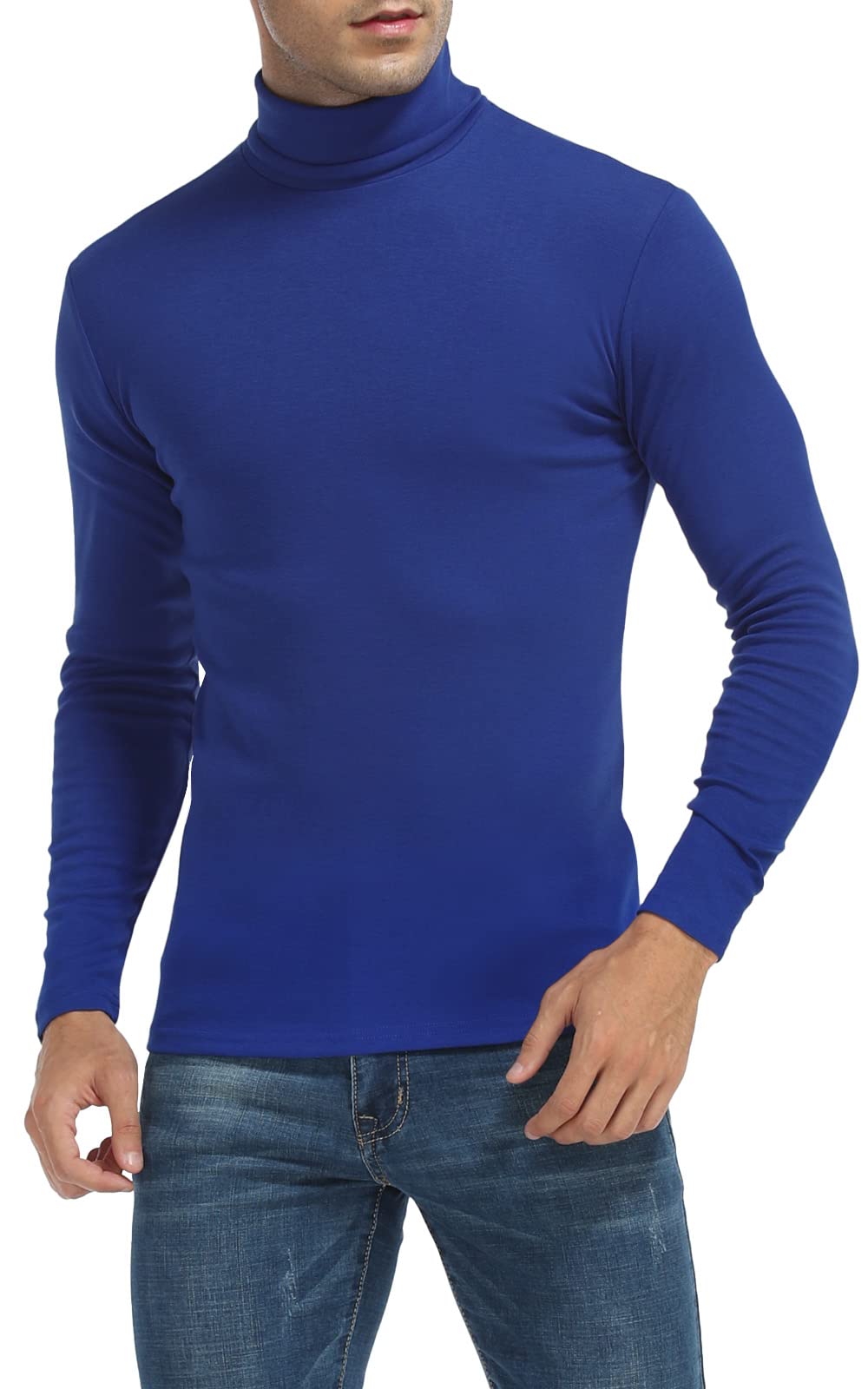 MLANMMen's Turtleneck Jumper Slim Fit Tops Turtleneck Long Sleeve Shirts Pullover High Roll Neck Tops Sweater