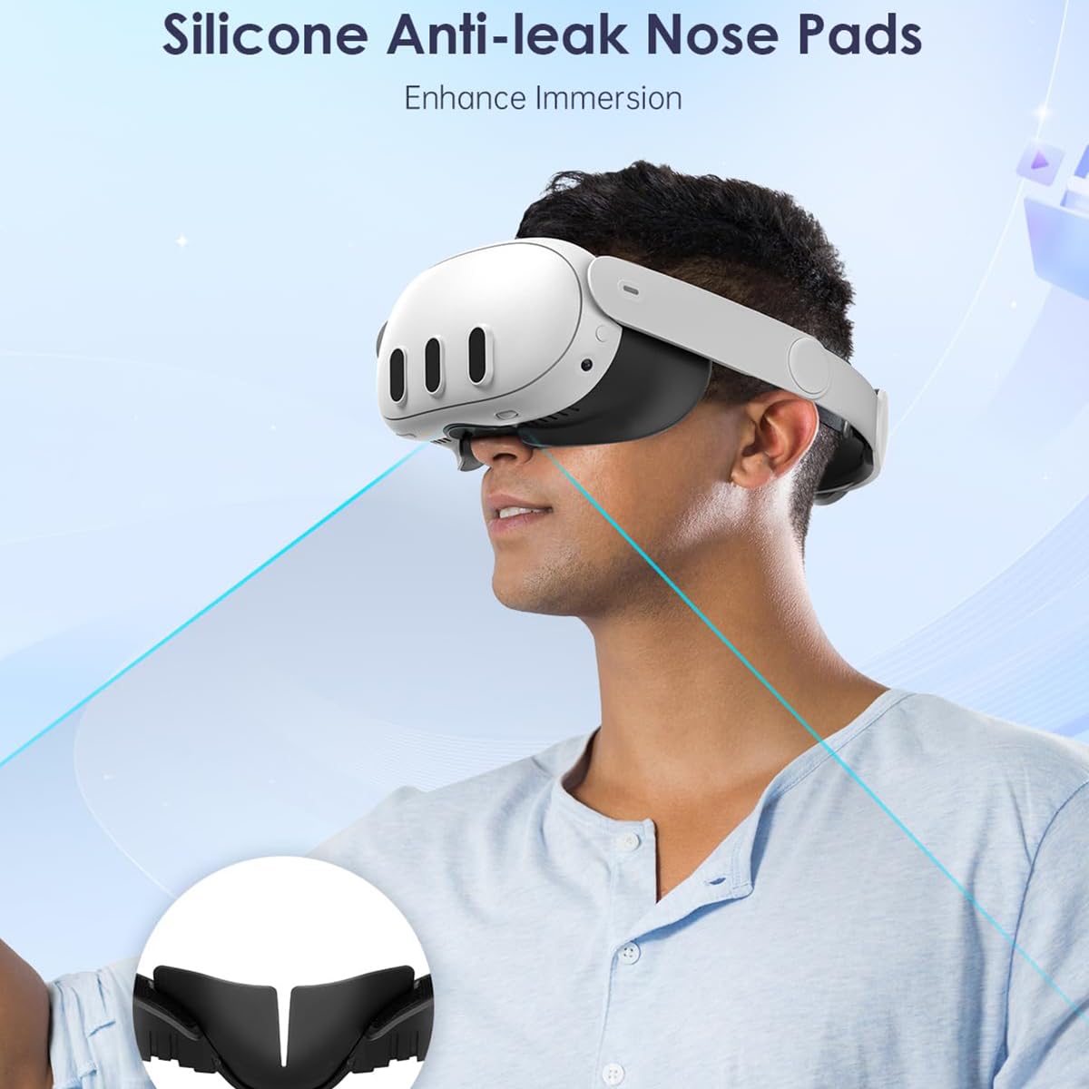 Amazon | フェイスパッド for Quest 3用 フェイシャルインターフェイス