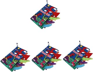 TOYANDONA Livro De Pano De Cauda Montessori 4 Peças Adereço De Ensino Livros Educacionais Iniciais Livro De Dobras Livro De Pano Para Bebês Menino Menina Brinquedos De Brinquedo