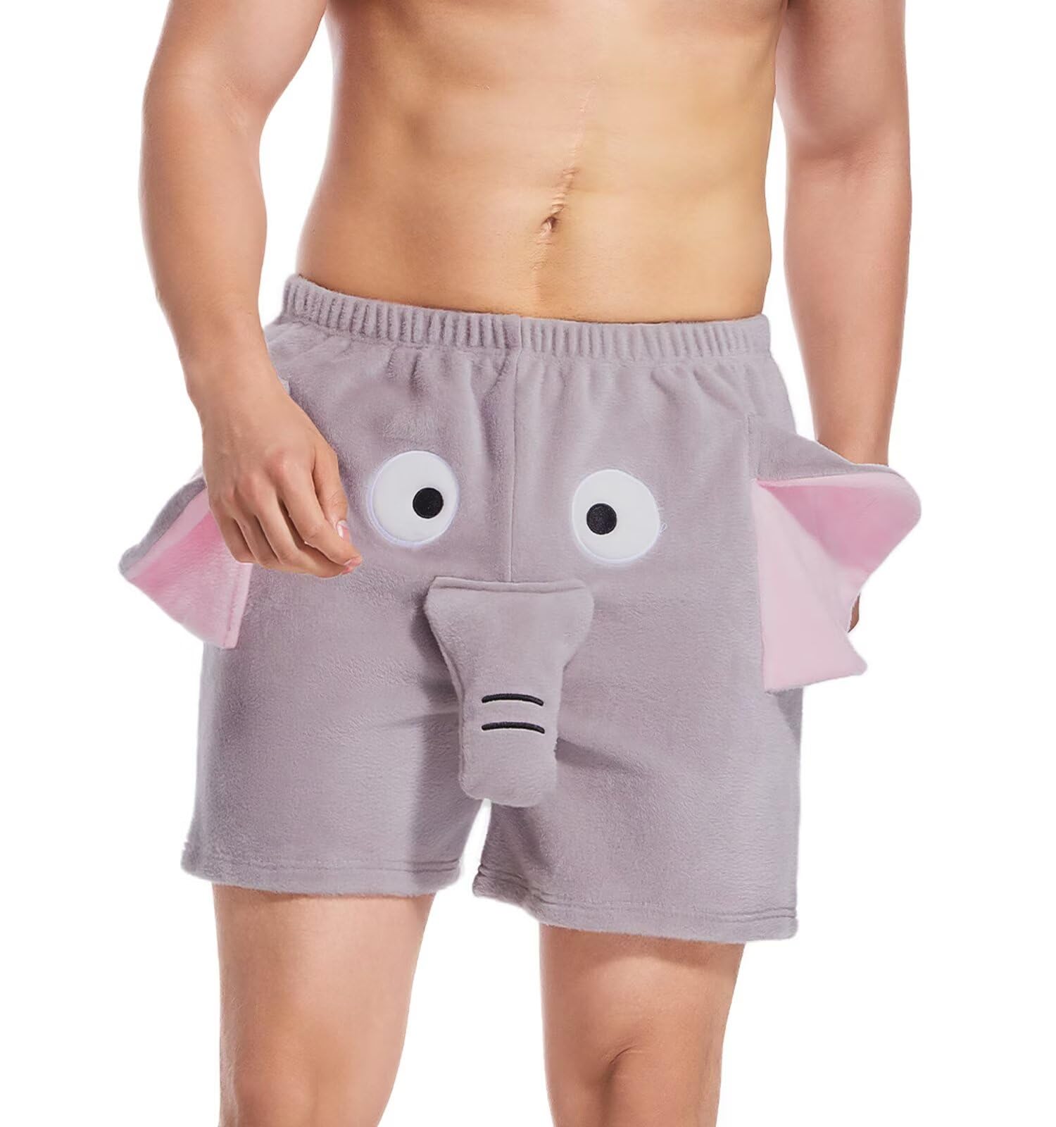 landofgenie Mens Anime Cartoon Shorts Cute Pajama Bottom Soft Fleece Pajama Shorts-picture-48
